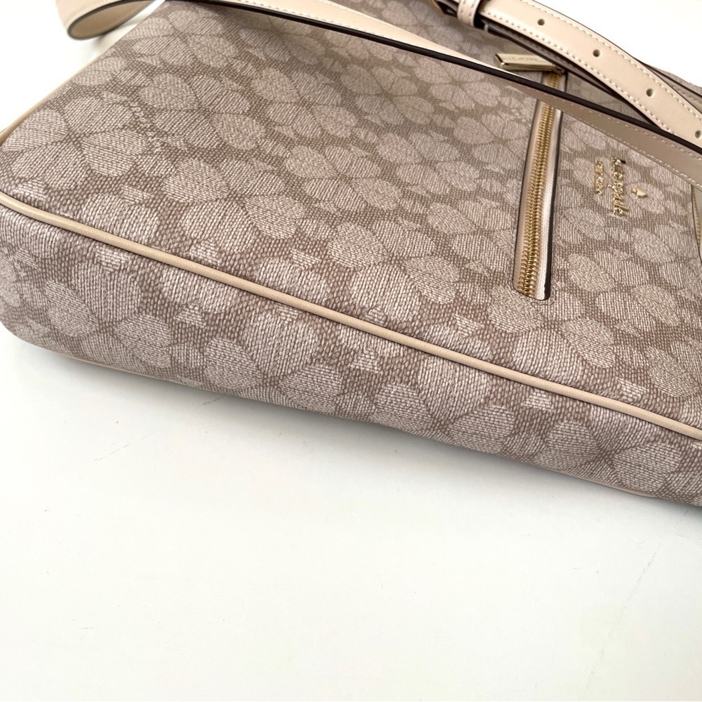 NWOT Kate Spade Signature Spade Flower Swingpack Crossbody Dark Beige Multi - Picture 12 of 15